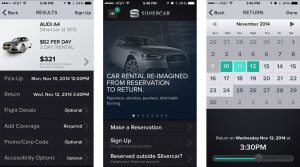 Silvercar App Screenshots Sundance Vacations