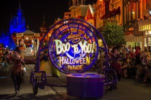 Mickey's Boo to You Halloween Parade has zombies, a Haunted Mansion float and so many more spooky characters to give you a Halloween thrill! (Ali Nasser, photographer, courtesy of Disney World)